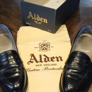 Alden Men's 681 - Full Strap Slip On - Black Calfskin